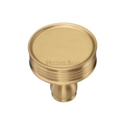 Heritage Brass Cabinet Knob Venetian Design 32mm Satin Brass finish