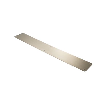 Atlantic Finger Plate Radius Corner Pre drilled with screws 650mm x 75mm - Satin Stainless Steel