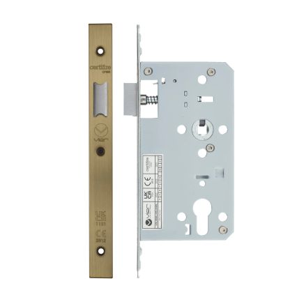 Zoo Hardware 2 Piece - DIN latch - backset 60mm - Antique Brass