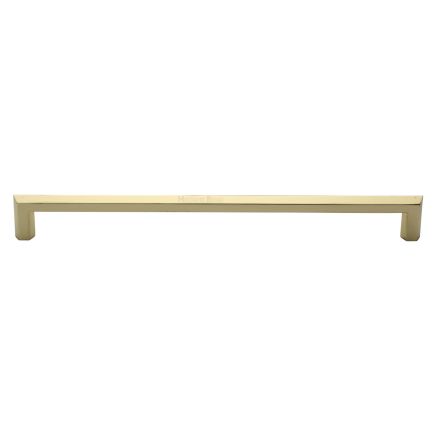 Heritage Brass Door Pull Handle Hexagonal Design 480mm&nbsp;Polished Brass Finish