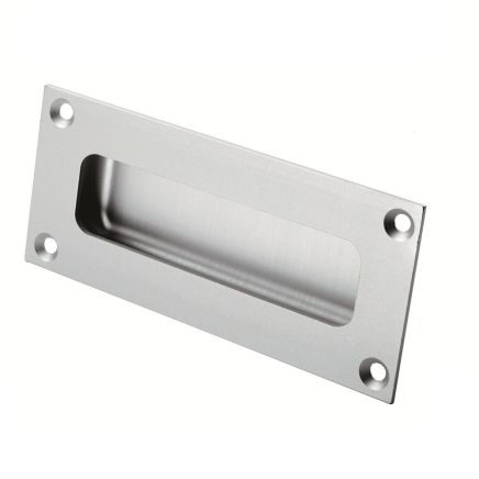 Aluminium Rectangular Flush Pull - Satin Anodised Aluminium