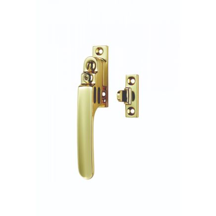 Locking Casement Fastener With Night Vent - Polished Brass