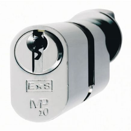 Mp10 Uk Oval Cylinder & Turn 64mm Ka - Satin Chrome