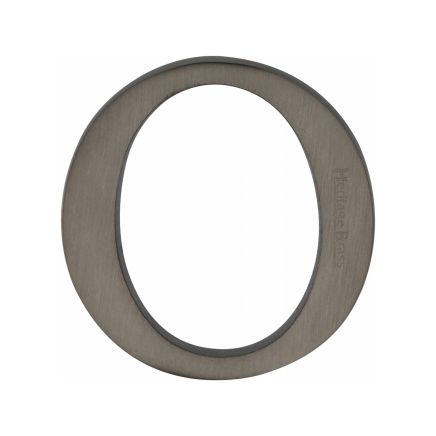 Heritage Brass Alphabet O Pin Fix 51mm (2") Matt Bronze Finish