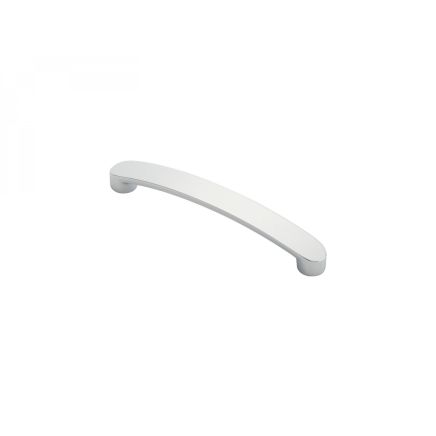 Radius End Flat Bow Handle 128mm - Polished Chrome