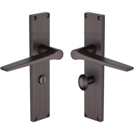 Heritage Brass Gio Reeded Bathroom set Matt Bronze finishUK Design Registration Number 6234527
