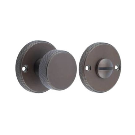 Burlington Westbourne Knurled Turn & Release Dark Bronze - By Frelan Hardware - BUR180DB