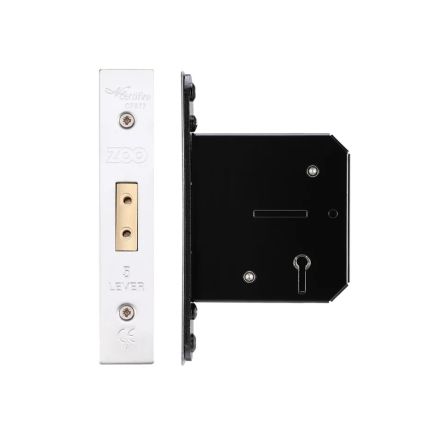 Zoo Hardware 5 Lever Dead Lock - 76mm C/W PVD Forend and Strike - Satin Stainless