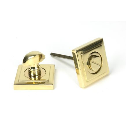 Polished Brass Round Thumbturn Set (Square)