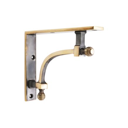 Beehive Medium Shelf Bracket Aged Brass (Sold in Pairs)
