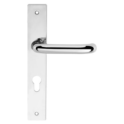 CleanTouch Anti-Bac RTD Safety Lever on Square Euro Backplate - Polished Chrome