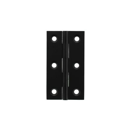Millhouse Brass Cabinet Butt Hinges 64mm x 35mm x 2mm - Matt Black