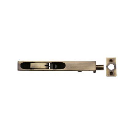 Heritage Brass Door Bolt Flush Fitting 6" x .3/4" Antique Brass finish