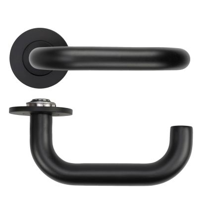 Zoo Hardware Maggiore Lever on 4mm Round Slim Sprung Rose - PVD Black