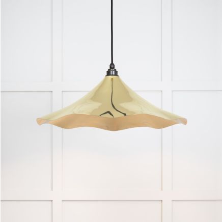 Smooth Brass Flora Pendant