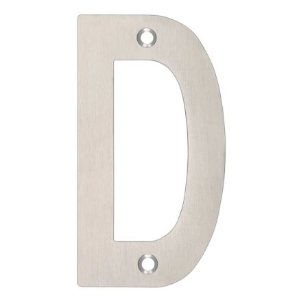 Zoo Hardware Letter - D - 75mm - Satin Stainless