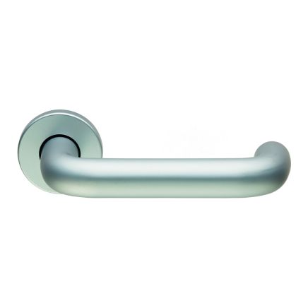 Safety Lever On Sprung Rose - Satin Anodised Aluminium