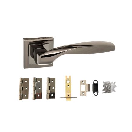 Atlantic Oklahoma Dorpac (2.5" Latch, 3"x2" Hingesx3) - Black Nickel
