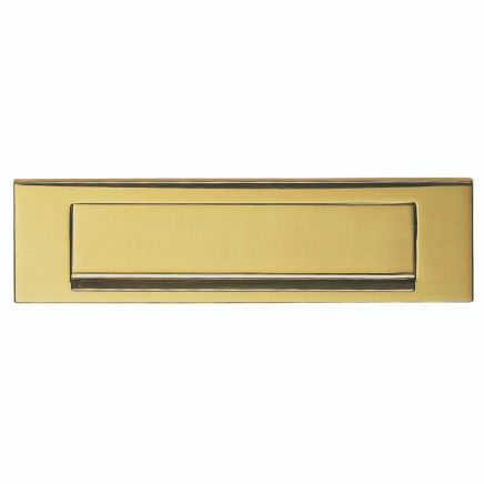 Plain Letter Plate (Gravity Flap) - Polished Brass