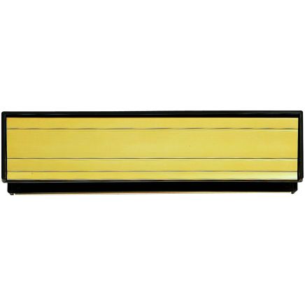 Sleeve Letter Plate - Gold Anodised Aluminium