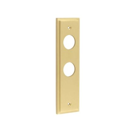 Burlington II Lever Plate Choices Bathroom Satin Brass - By Frelan Hardware - BUR453SB