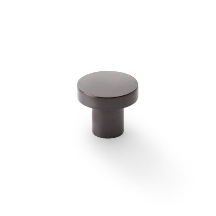 Alexander & Wilks - Hanover Plain Cupboard Knob - Dark Bronze - Knob 30mm