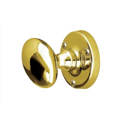 Jedo Kontrax Oval Mortice Door Knobs Polished Brass - By Frelan Hardware - JV34BPB