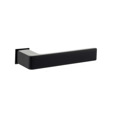 Forme Asti Lever Door Handle on Concealed Square Rose - Matt Black (Pair)