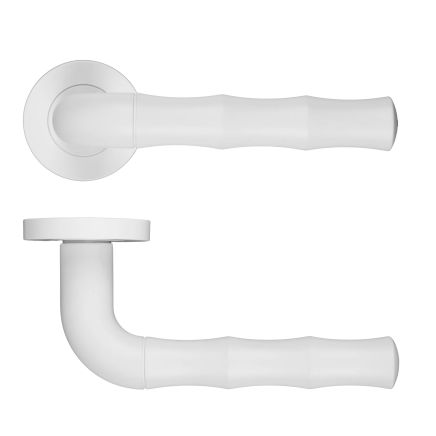 Zoo Hardware Vasco Lever On Round Rose - White