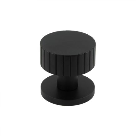 Cog Black Mortice Knob - By Frelan Hardware - JV803MB