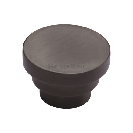 Heritage Brass Cabinet Knob Round Stepped Design 38mm Matt Bronze finish