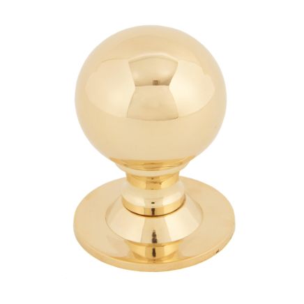 Polished Brass Ball Cabinet Knob 39mm