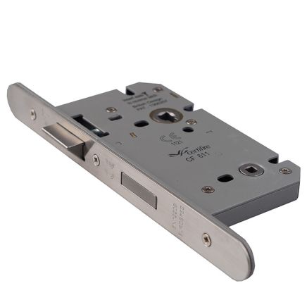 Easi-T Din Bathroom Lock Radius - Satin Stainless Steel