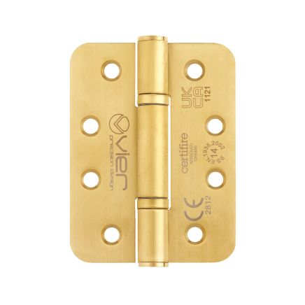 Zoo Hardware Grade 14 Low Maintenance Hinge Radius - 102 x 76 x 3.4mm - PVD Satin Brass