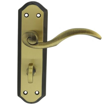 Wentworth Lever On Wc Backplate - Florentine Bronze
