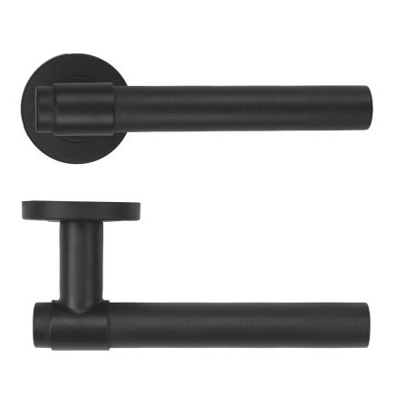 Zoo Hardware Knurled Lever on Round Rose 52mm x 8mm Push-on Rose - BS EN 1906 Grade 3 - Grade 201 - PCB