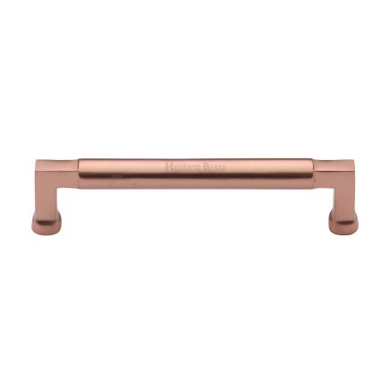 Heritage Brass Cabinet Pull Bauhaus Design 160mm CTC Satin Rose Gold Finish