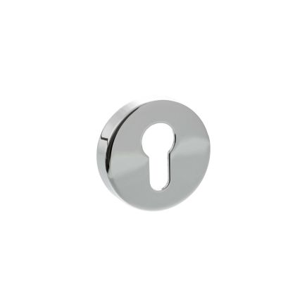 Senza Pari Euro Escutcheons on Round Rose - Polished Chrome