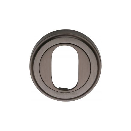Heritage Brass Oval Profile Cylinder Escutcheon Matt Bronze finish