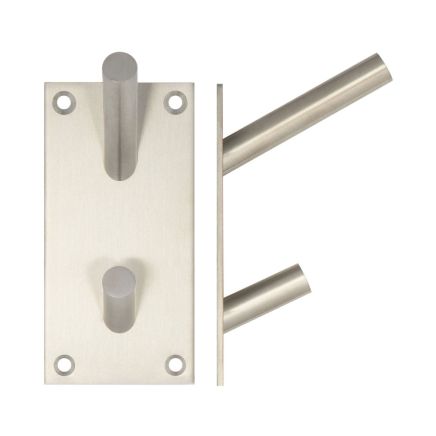 Stainless Steel Hat & Coat Hooks 94x46mm Satin Stainless Steel - By Frelan Hardware - JSS901B