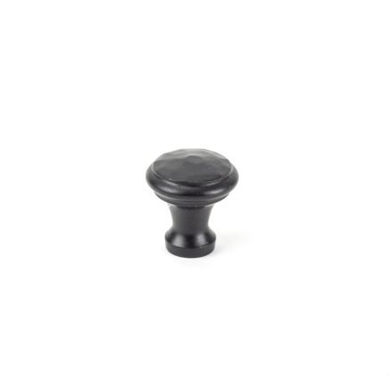 Black Hammered Cabinet Knob - Small