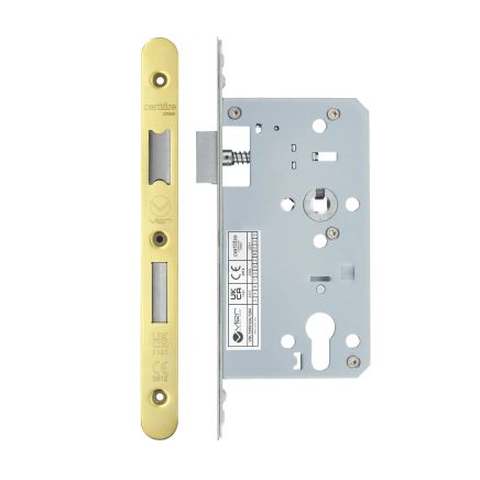 Zoo Hardware 2 Piece - DIN euro sashlock - 72mm c/c - backset 60mm - radius - Gold