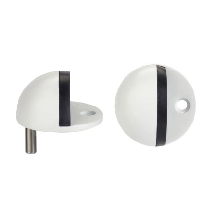 Zoo Hardware Door stop - floor mounted - oval - 45mm - White