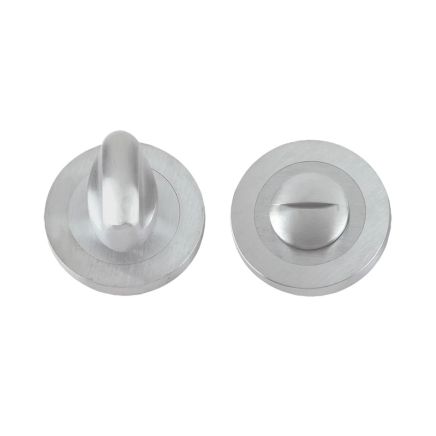 Zoo Hardware 5mm turn & release on round rose - Satin Chrome