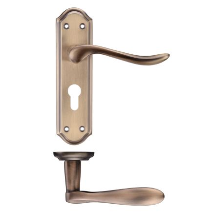 Zoo Hardware Project Lincoln lever on euro backplate - Bronze