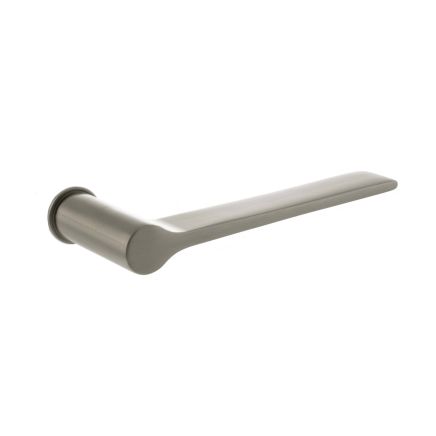 Millhouse Brass Brindley Lever Door Handle on Concealed Round Rose - Satin Nickel (Pair)