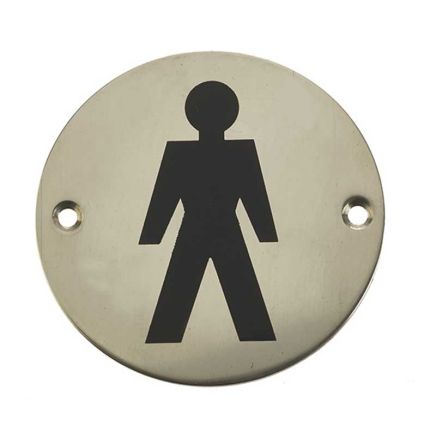 Stainless Steel Male Symbol 75mm Polished Stainless Steel - By Frelan Hardware - JS102PSS