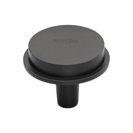 Heritage Brass Flat Round Knob Design 38 mm Matt Bronze finish