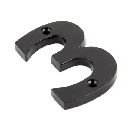 Black Numeral 3