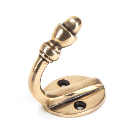 Polished Bronze Coat Hook